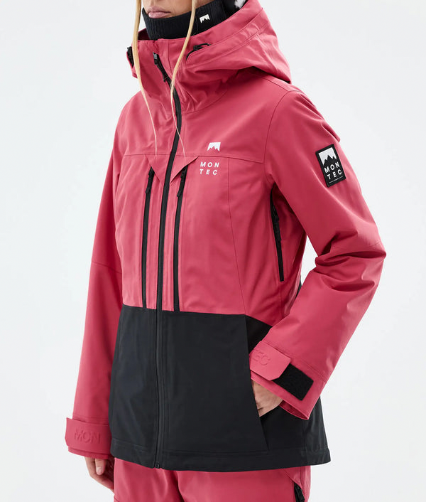 Moss W Veste de ski pour femme – Rouge clair / Noir