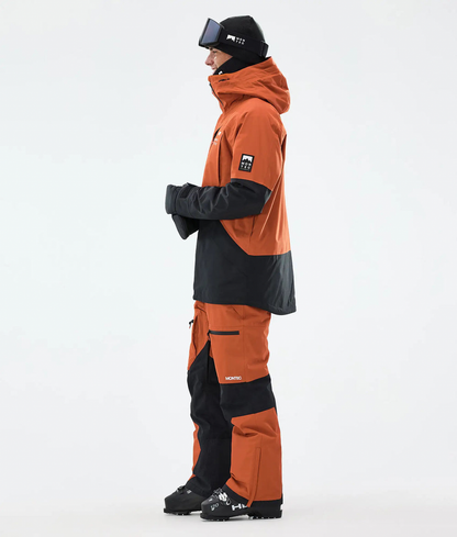 Arch Veste de ski pour homme – Orange brûlé / Noir